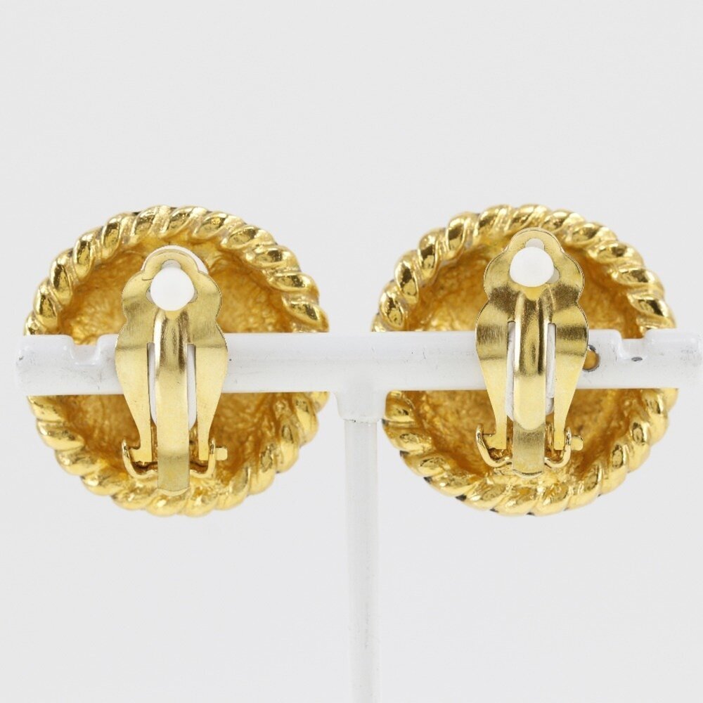 CHANEL Authentic Vintage Gold Logo Earrings - Picture 3 of 8